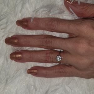 Cubic zirconia sterling size 3.5